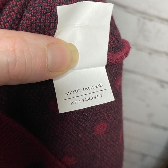 NWOT Marc Jacobs Short Sleeve Wool/Cashmere Red Polka Dot Sweater Size Small - Picture 8 of 9